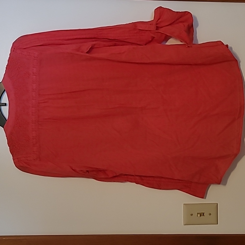 Leifnotes Long Sleeve Blouse With Lace Accent SZ   8 or M/L - Picture 10 of 12